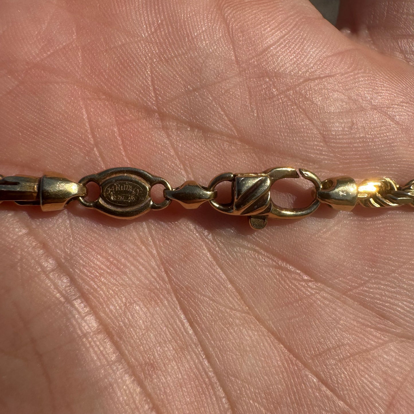 1990’s Solid 14k Heavyweight Diamondcut Yellow Gold “Figarope” Necklace (20”)