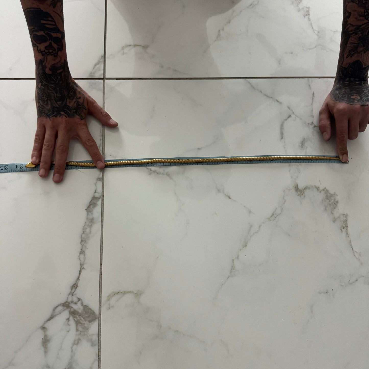 Circa 1840’s Early Victorian 19.7k Yellow Gold Woven Flexible Snake Band (24”)