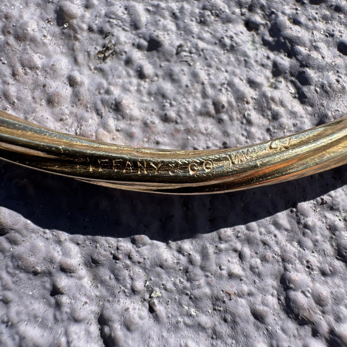 Vintage Tiffany & Co. 14k Yellow Gold Bangle Bracelet (7.5”)