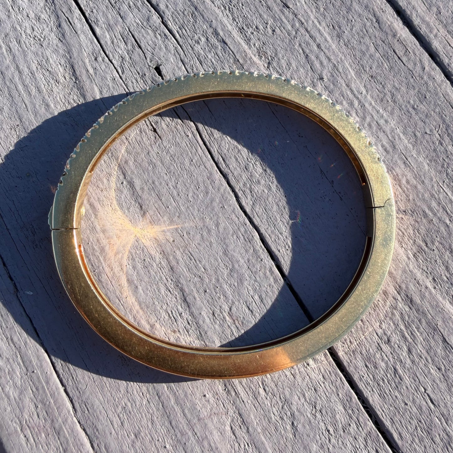 Vintage Solid 14k Yellow Gold 2.0ctw Natural VS Diamond Heavyweight Bangle Bracelet (5.75”-6.5”)
