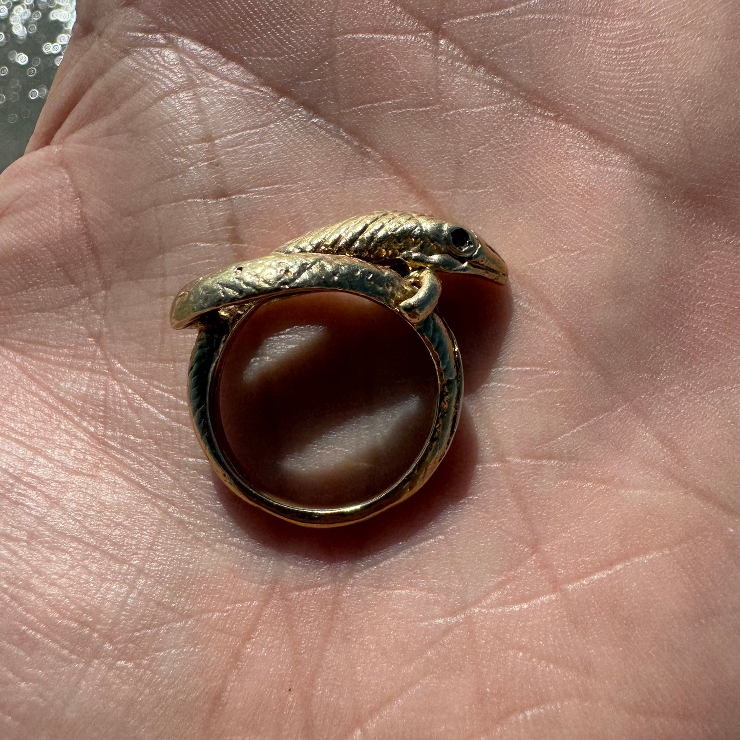Victorian 14k Yellow Gold Snake Ring (5.5)