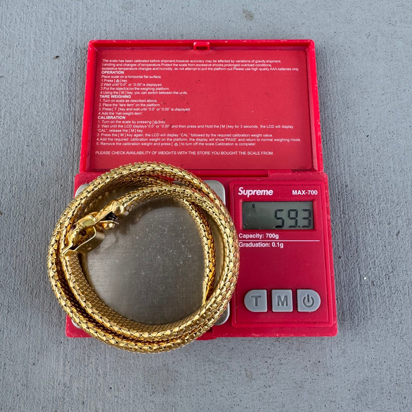 Circa 1940’s Italian Designer 18k Yellow Gold Snake Necklace (20.5”)
