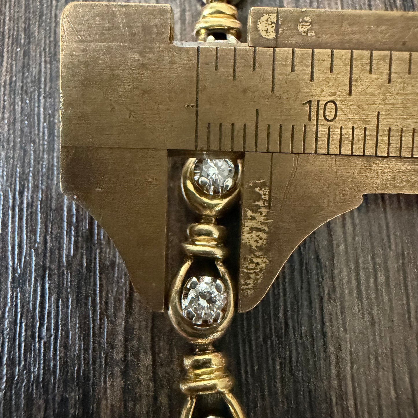Vintage Solid 18k Yellow Gold 2.0ctw Natural VS Diamond Bracelet (7”)