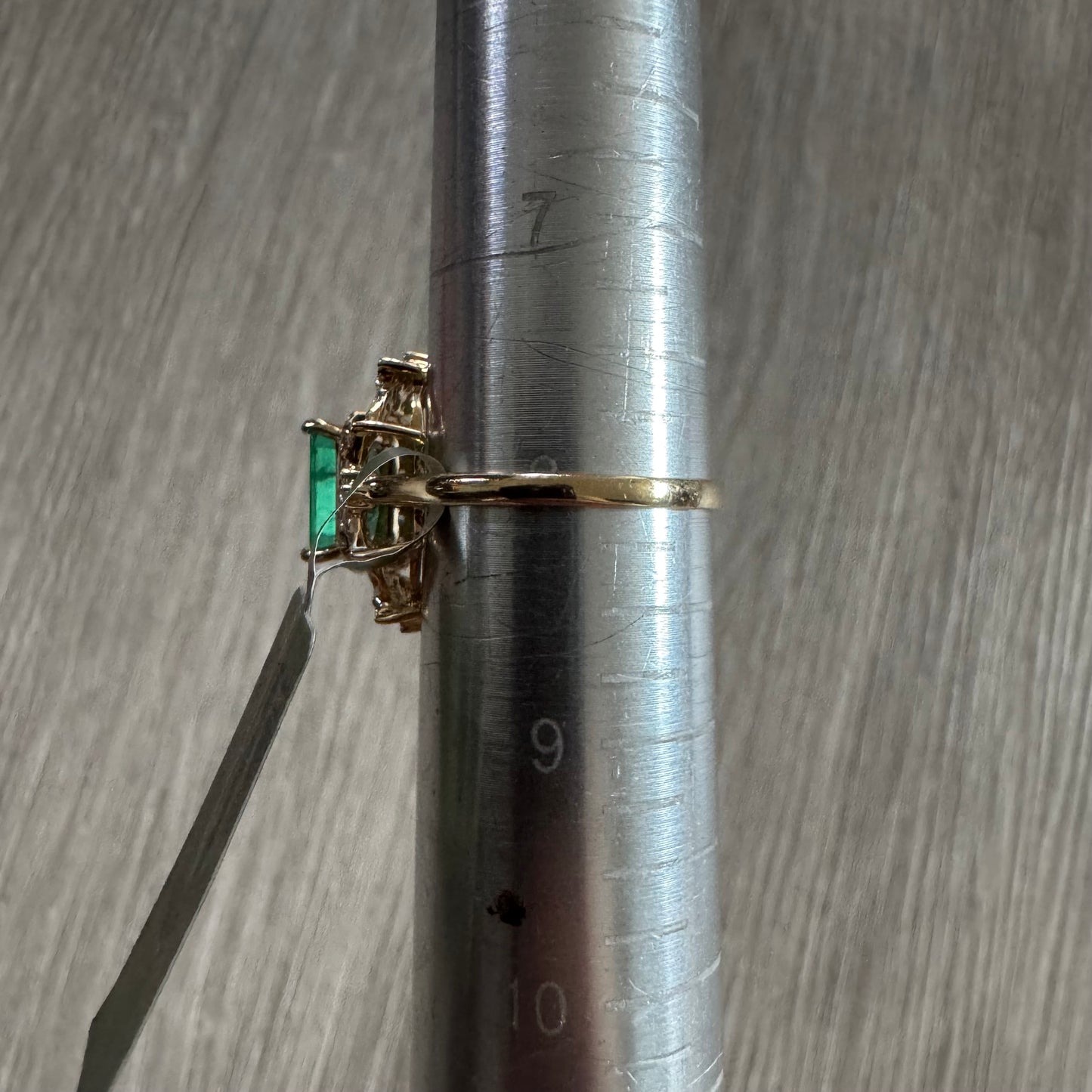 Brand New 14k Yellow Gold 1.62ct Natural Columbian Emerald .76ctw Natural VS White Diamond Ring (8)