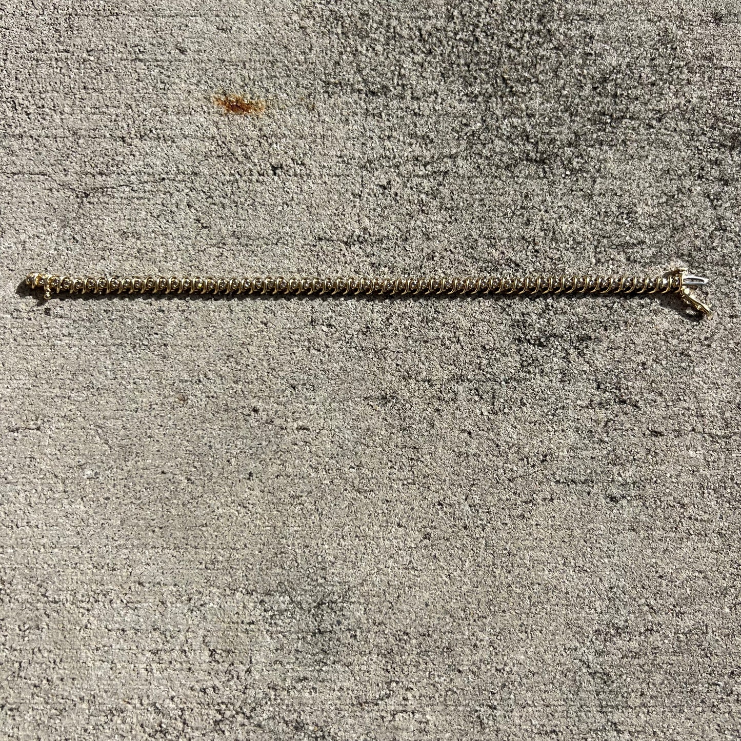 Vintage 14k Yellow Gold Heavyweight 1.0CTW Natural Diamond Classic Tennis Bracelet (7”)