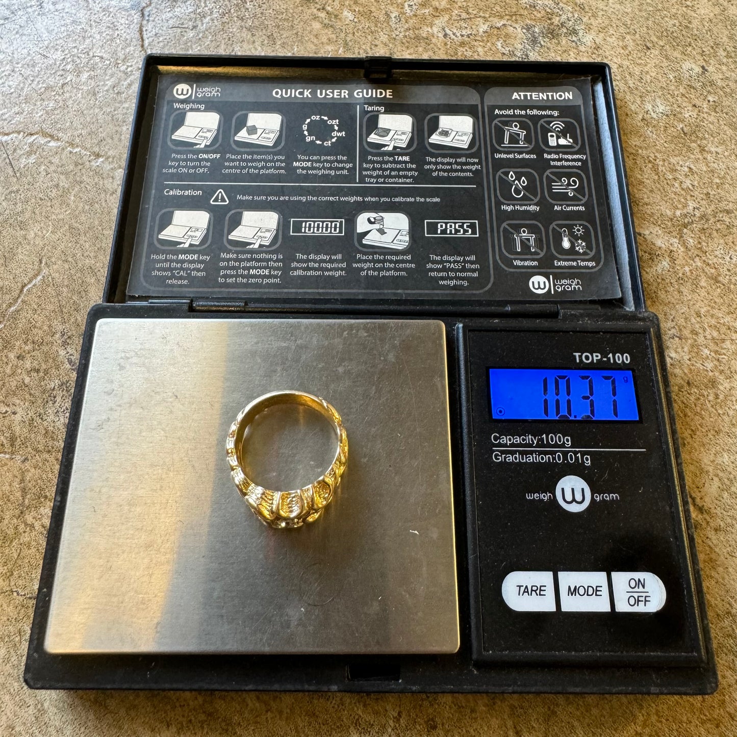 Mid-Century Solid 14k Yellow Gold .25ct Natural VS Diamond Interwoven Ring (10)