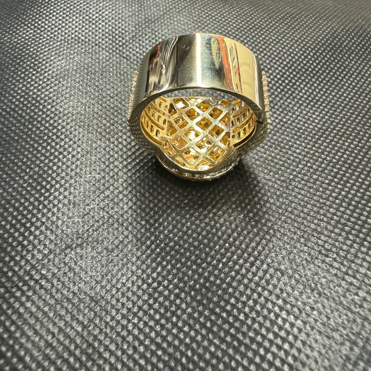 Custom 5.25ctw Natural VS Diamond Cluster 14k Yellow Gold Championship Ring (10.5)