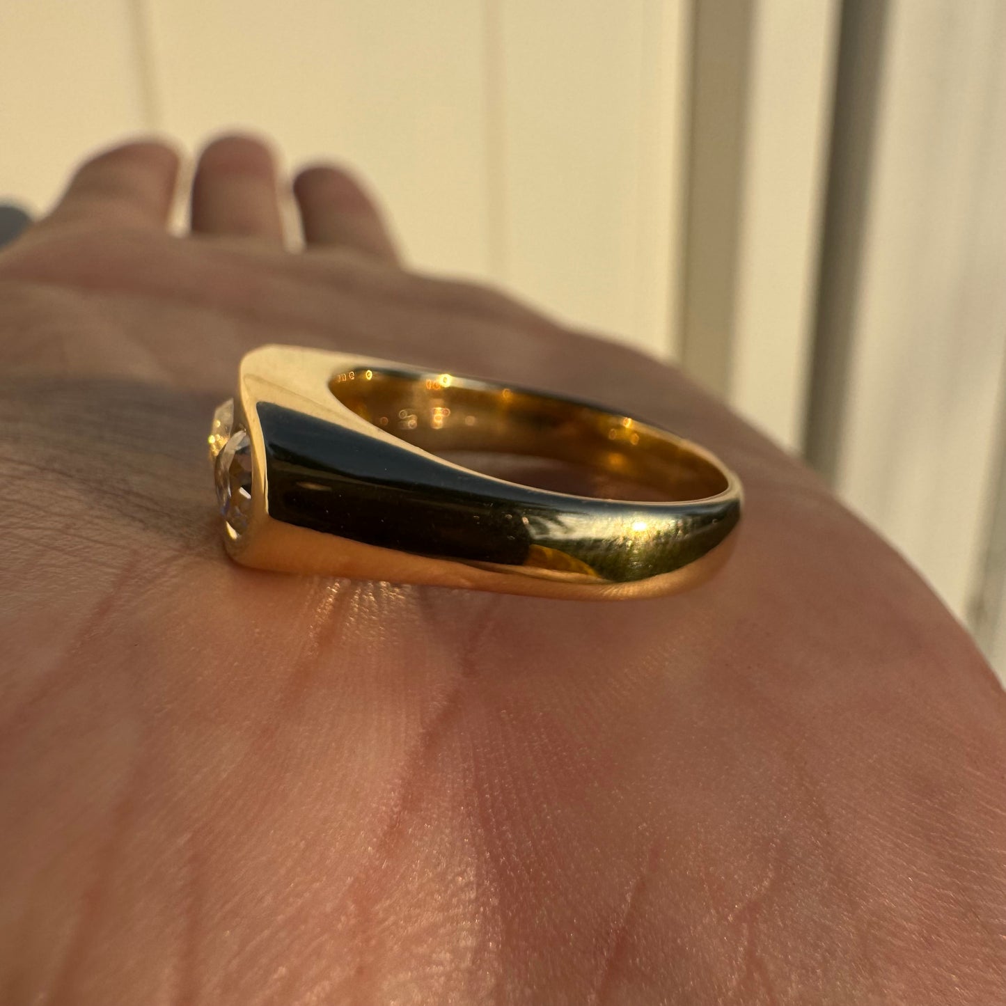 Vintage Solid 18k Yellow Gold 1.5ctw Natural Old Mine Cut Diamond Trilogy Ring (11)