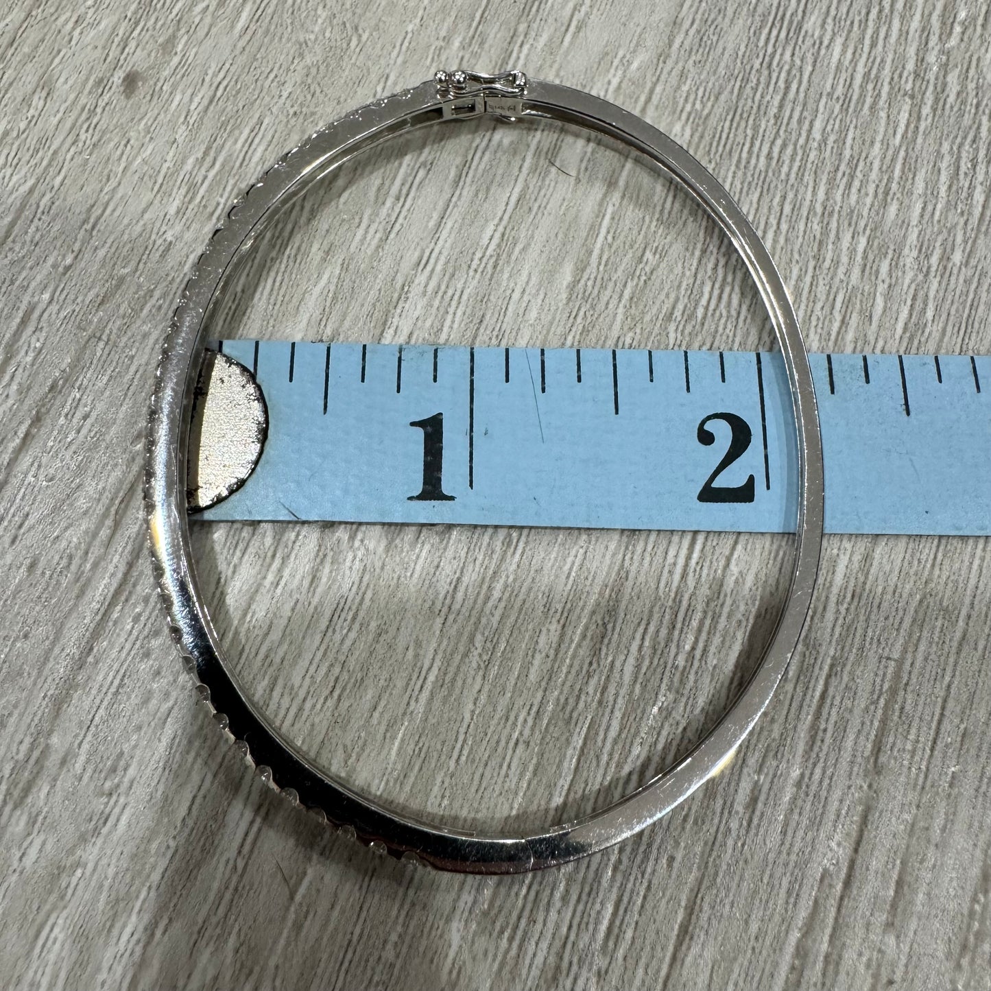 Brand New 14k White Gold 3.64CTW VS2 Natural Diamond Bangle (6.5”-7.5”)