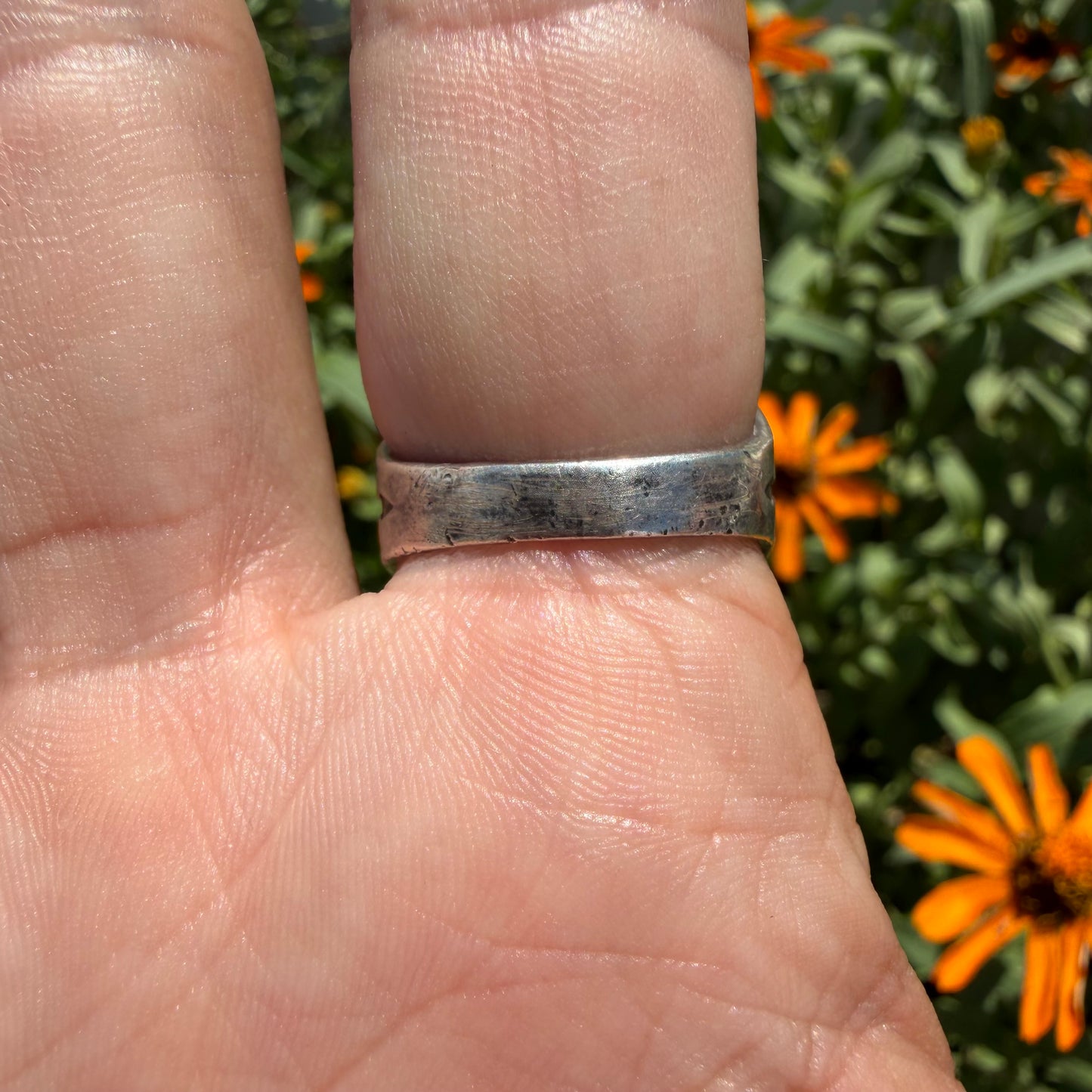 1930’s/40’s Sterling Silver Turquoise Thunderbird Signet Ring (8.75)