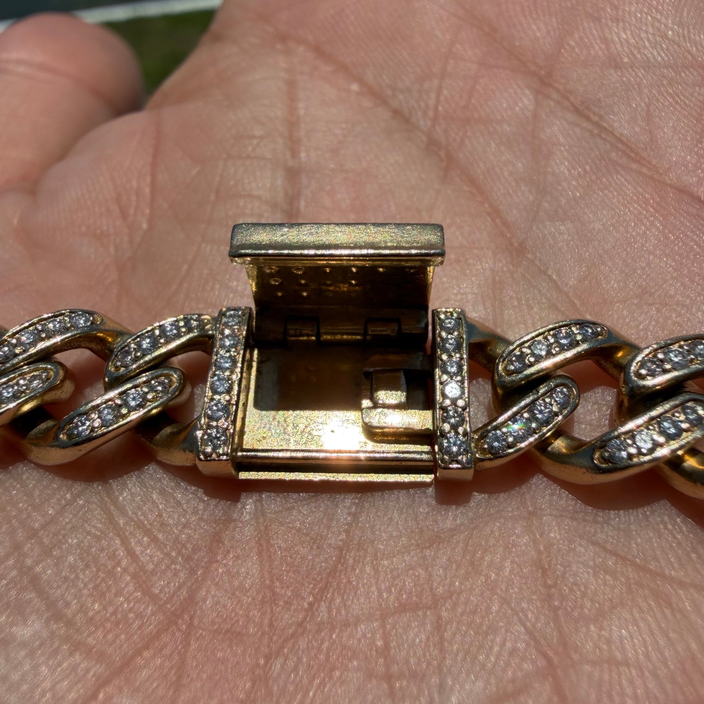 Solid 14k Yellow Gold 5.0ctw Natural Diamond Encrusted Cuban Link Bracelet (8.25”