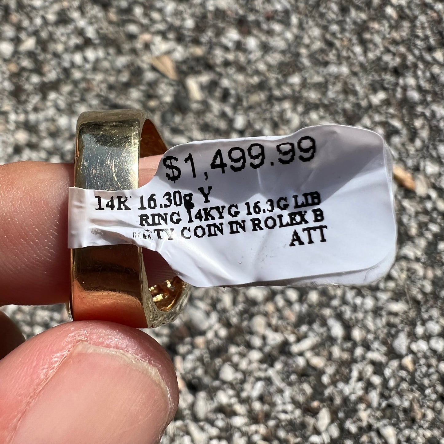 1989 1/10oz Pure .999 $5 Gold Eagle Rolex Style Coin Ring (11.5)