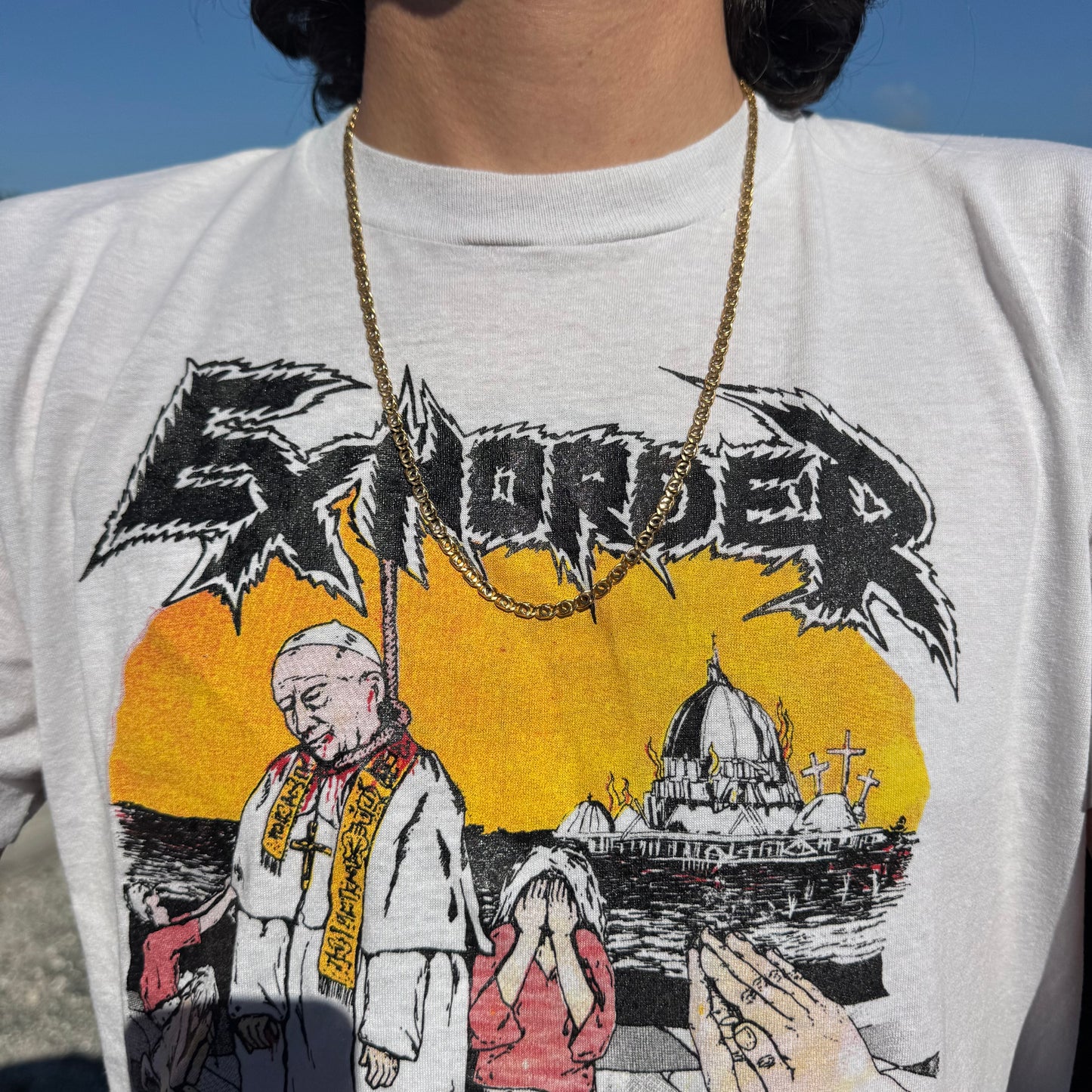 Vintage UnoAerre Solid 14k Yellow Gold Tigers Eye “Chanel Link” Necklace (24.5”)