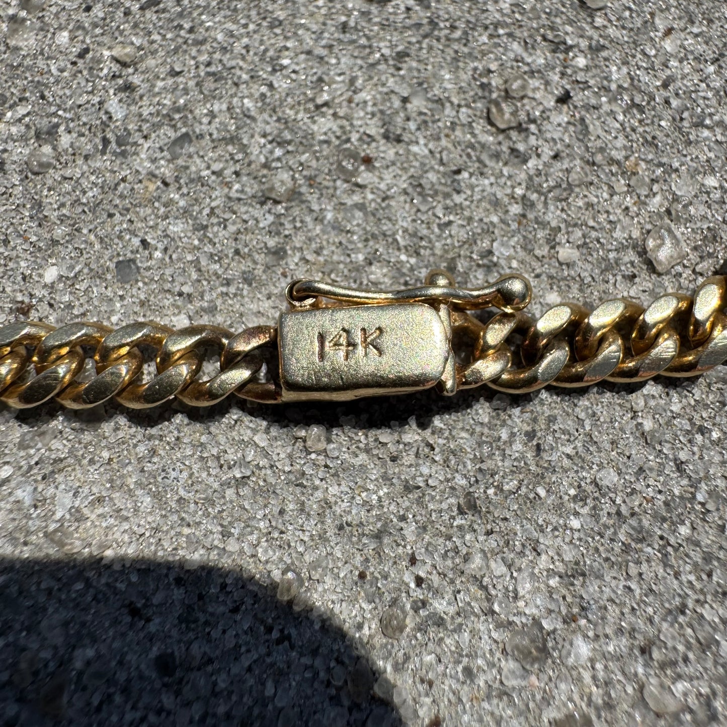 Vintage Solid 14k Yellow Gold Miami Cuban Link Necklace (23”)
