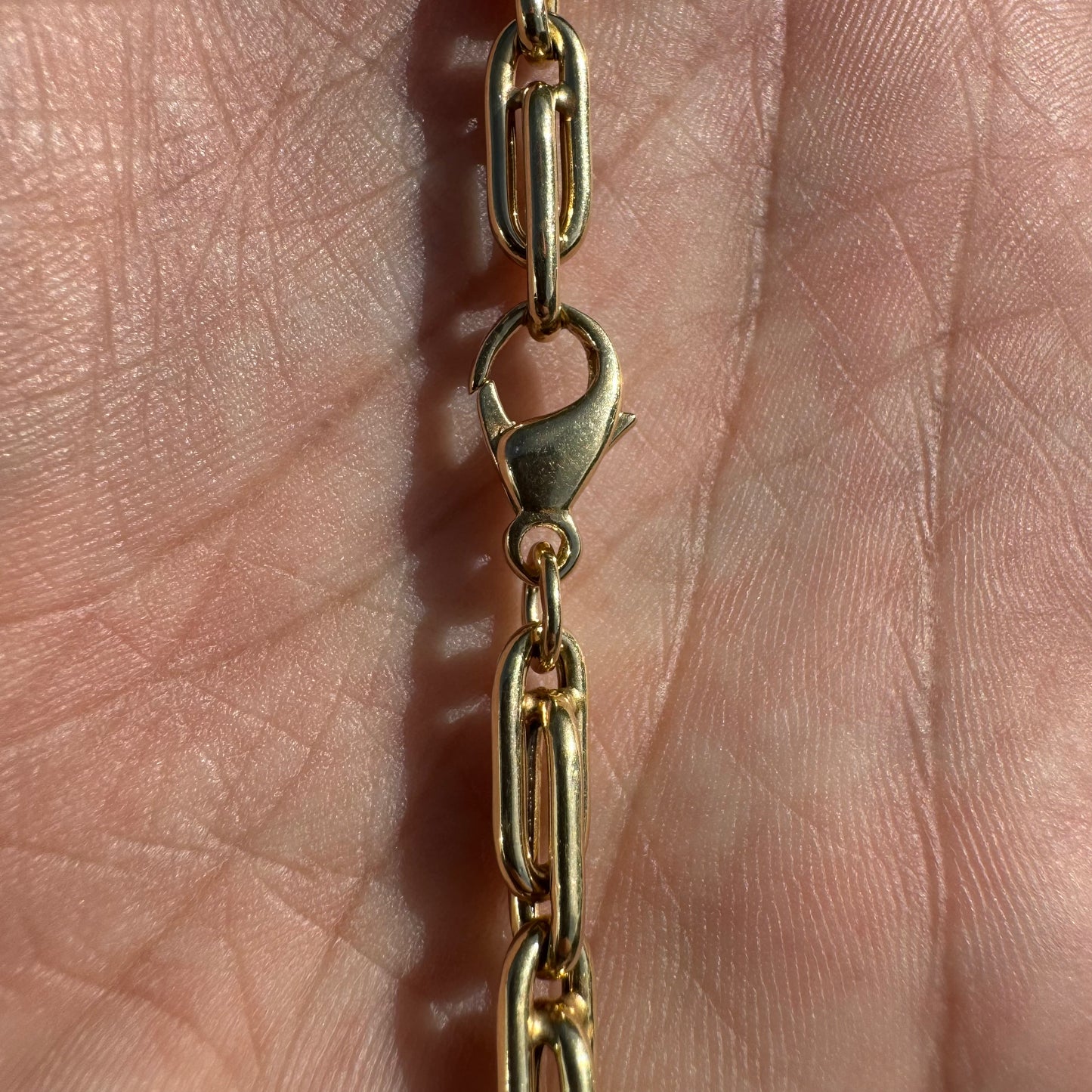Vintage 14k Yellow Italian Gold Interlocking Double Chain Link Necklace (21”)