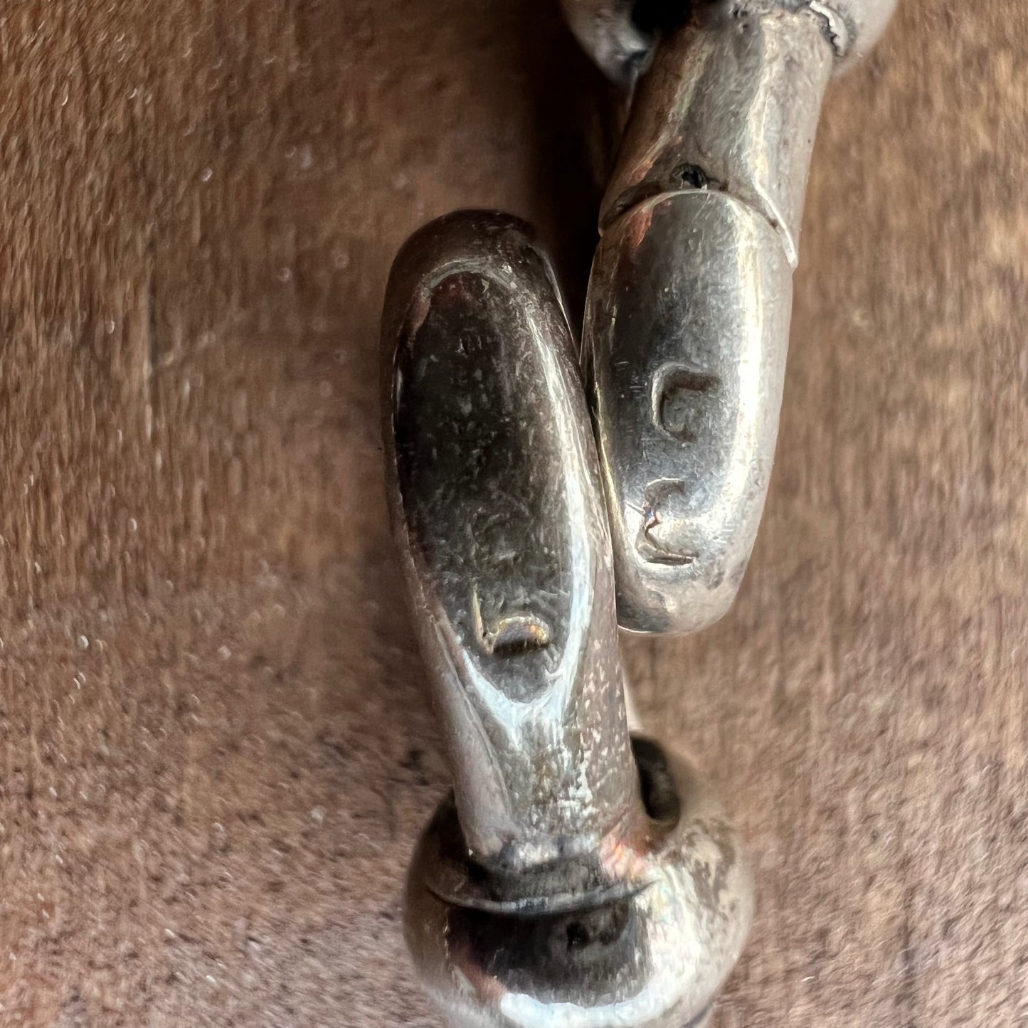 Dated 1896 Victorian Solid Sterling/.925 London Hallmarked Albert Chain With Double Dog Clips And T-Bar Necklace (20”)