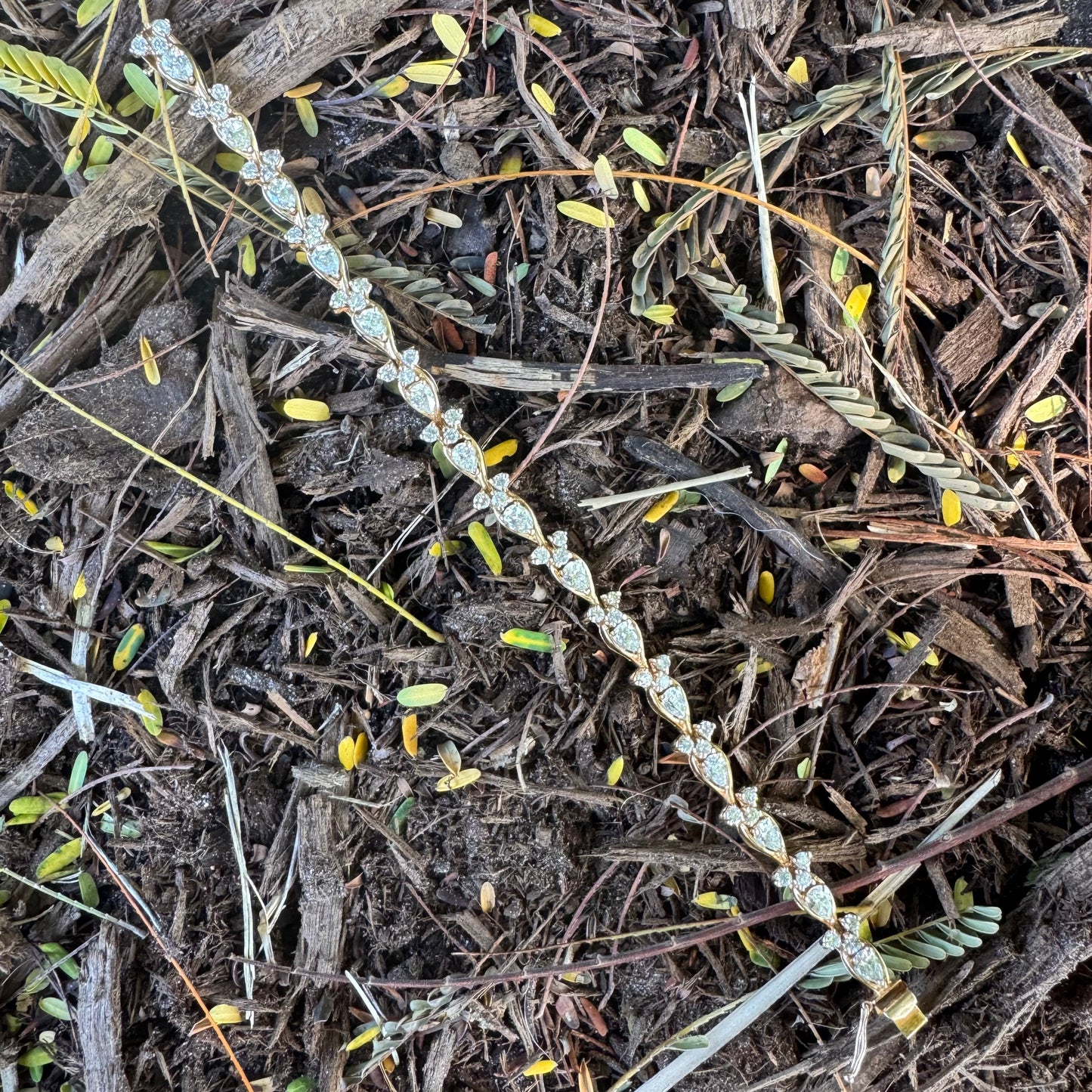 Vintage Solid 14k Yellow Gold 6.0ctw Natural Diamond Bracelet (7”)