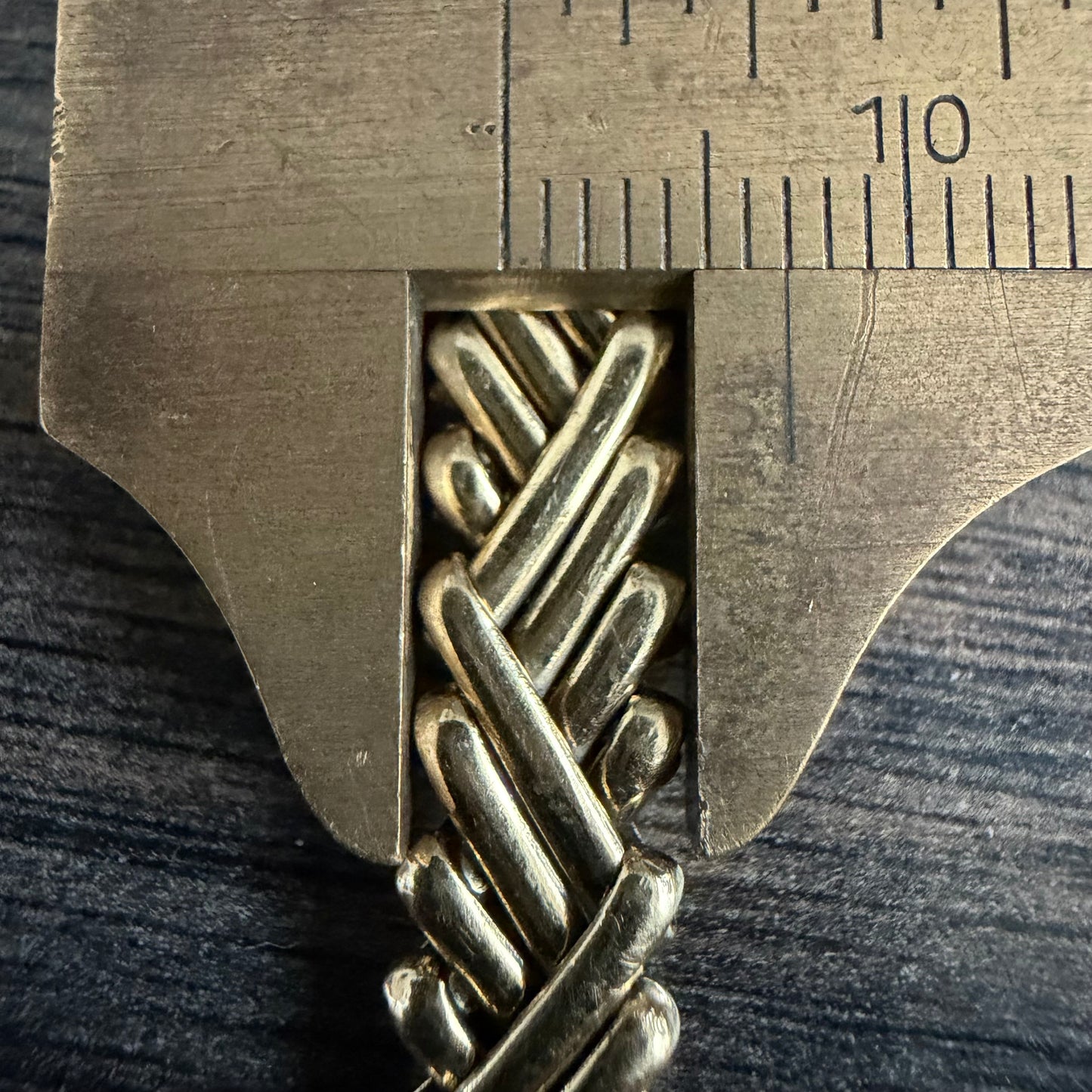 Vintage Tiffany & Co. Solid 14k Yellow Gold Basket Weave Link Bracelet (7.75”)