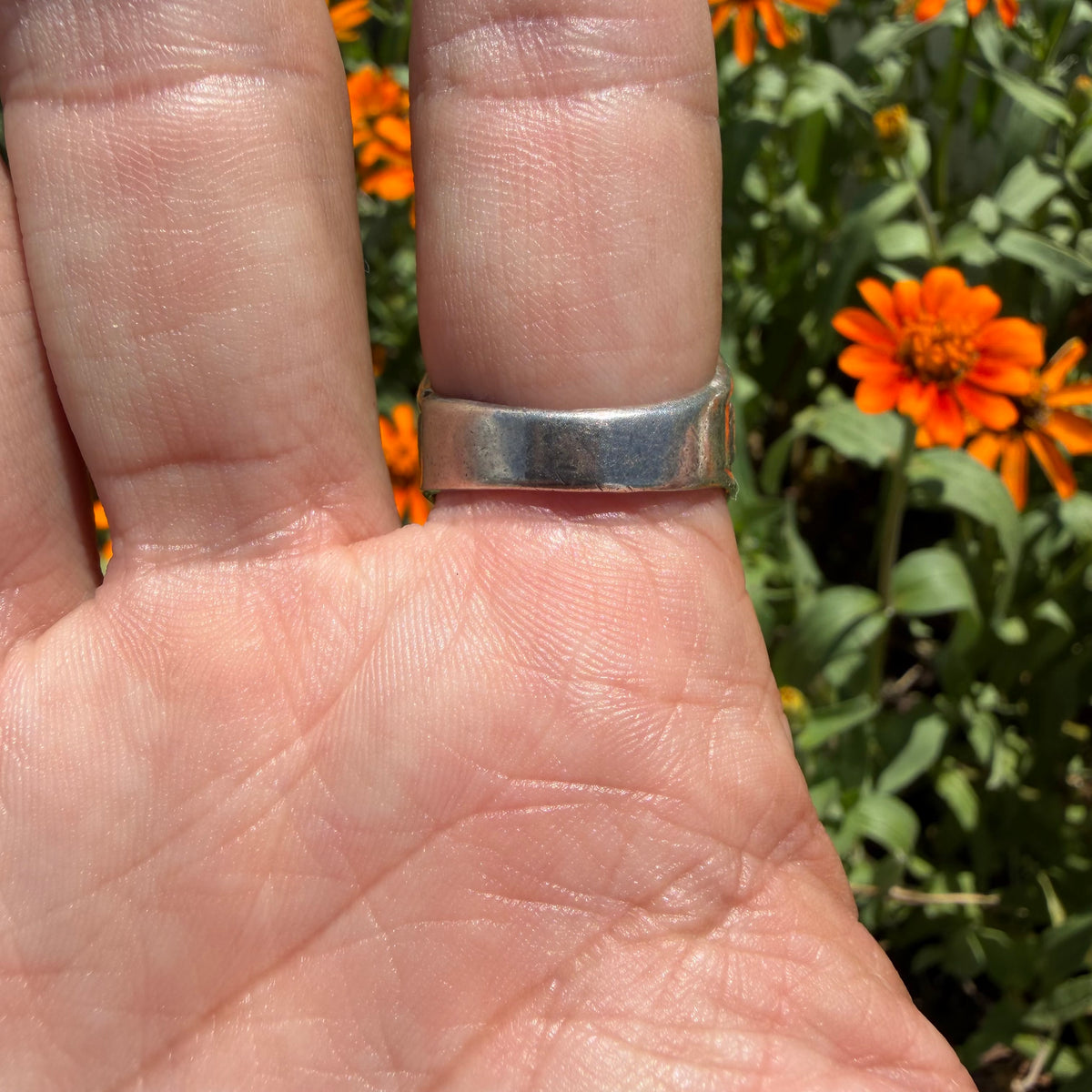 1940’s/50’s Bell Trading Post Sterling Silver Large Turquoise Thunderbird Signet Ring (10.25)