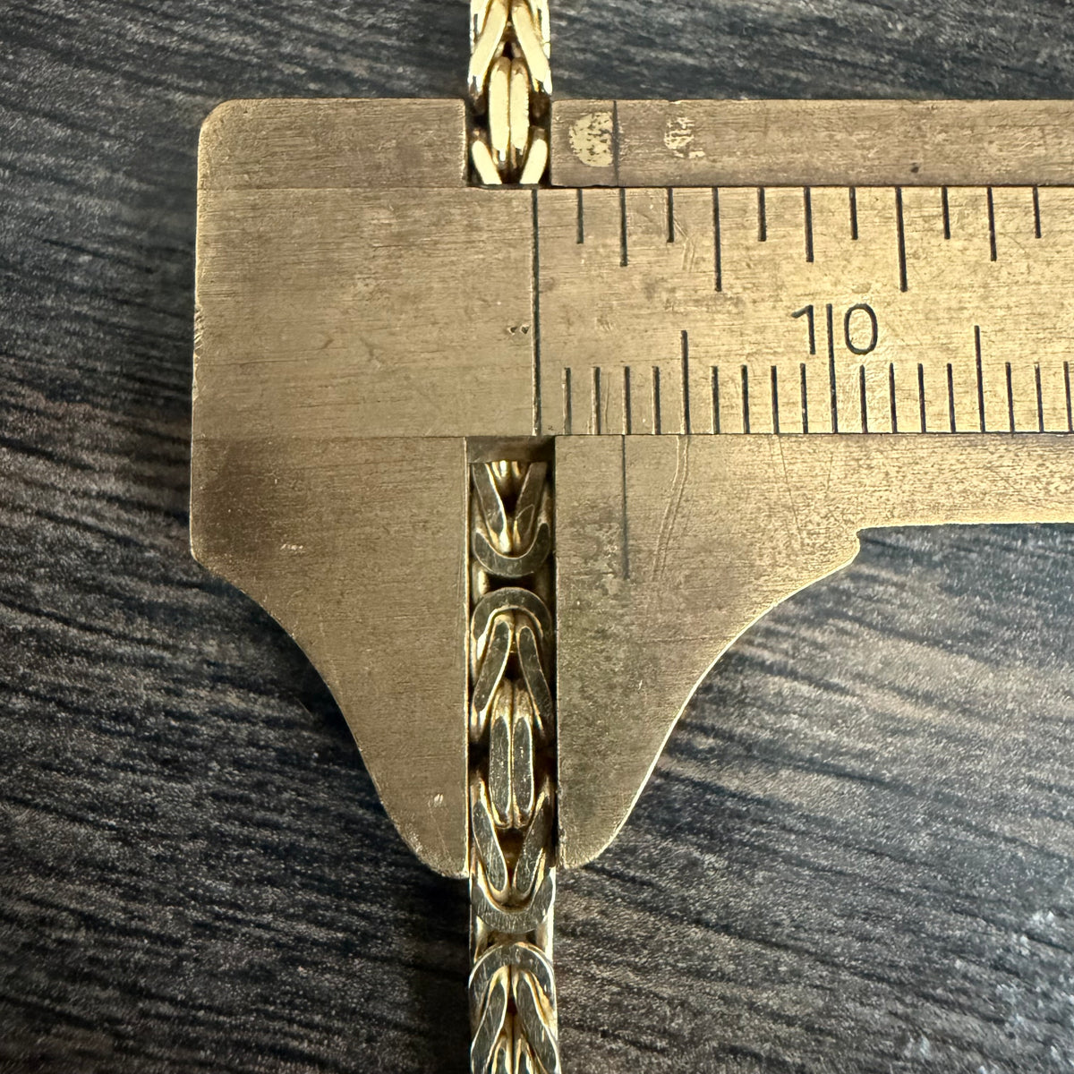 Vintage Solid 14k Italian Yellow Gold Heavyweight Byzantine Link Necklace (24”)