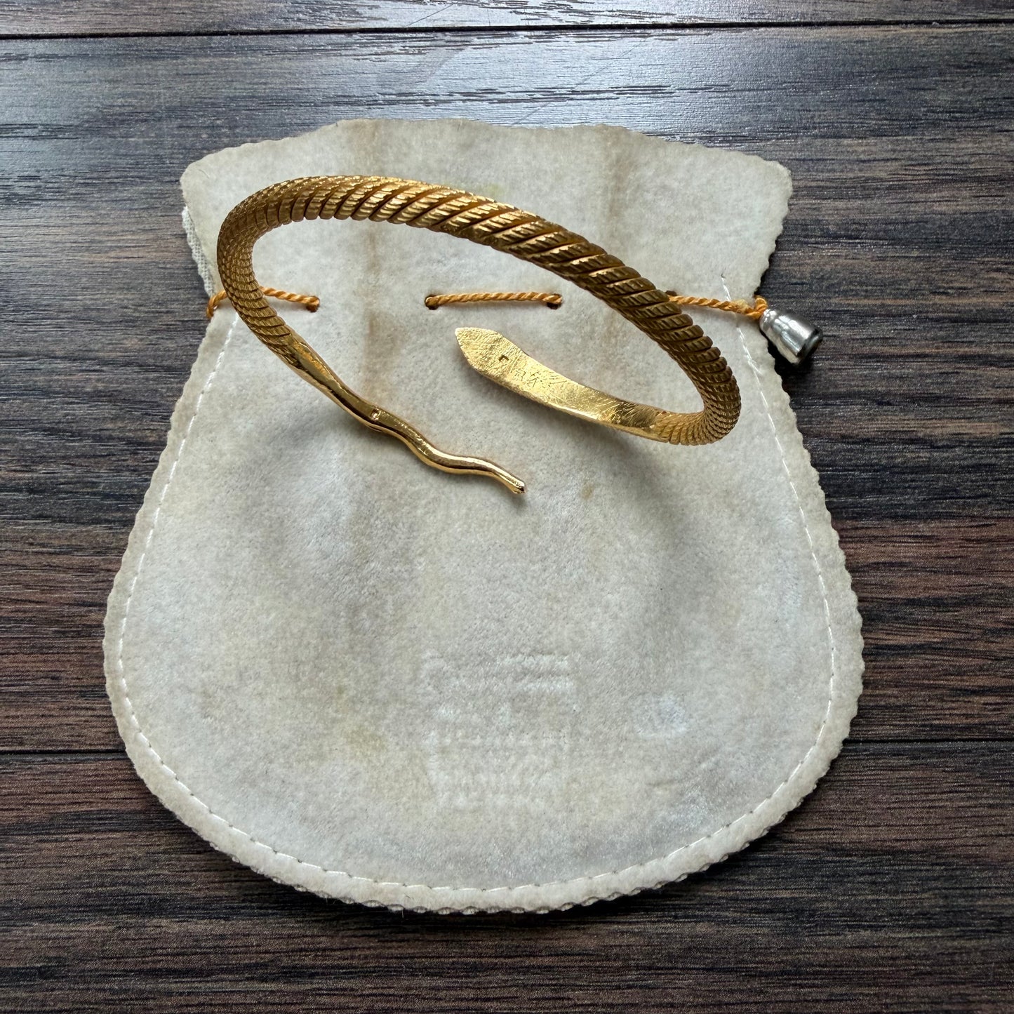 Antique Egyptian Solid 22.5k Yellow Gold Natural Rose Cut Diamond And Ruby Snake Bangle Bracelet (6.5”-8”)