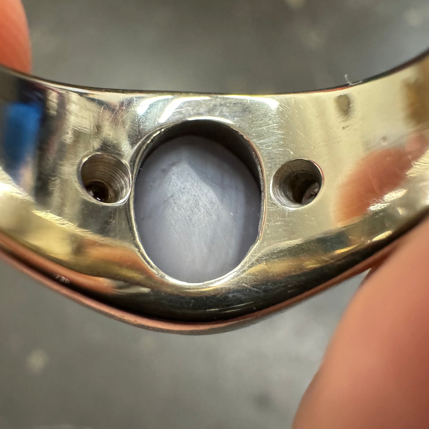 Vintage 14k White Gold Natural 3.00CT Star Sapphire .20CTW Diamond Trilogy Ring (8)