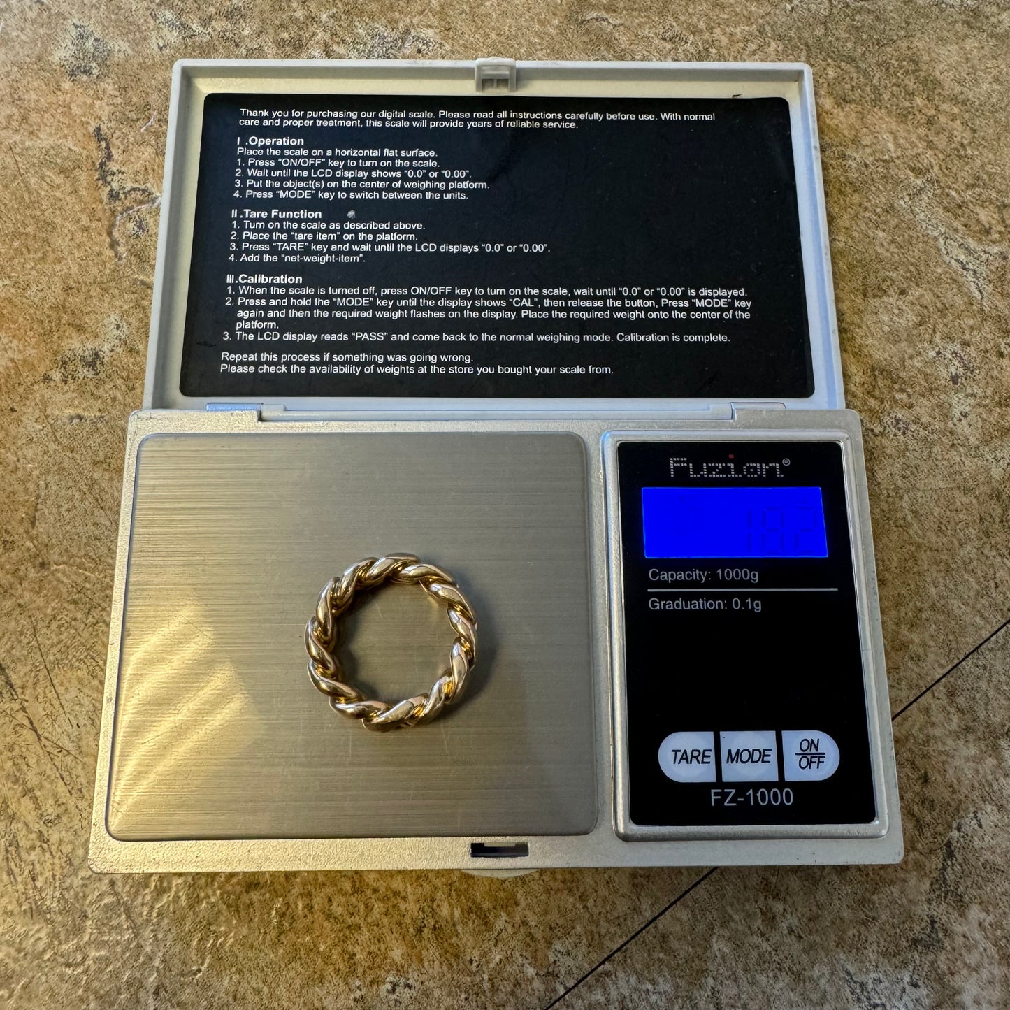 Immaculate Custom Solid 10k Yellow Gold Heavyweight Chunky Miami Cuban Link Ring (8.25)