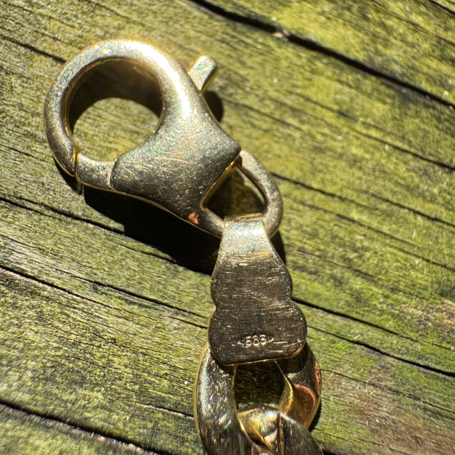 Vintage Solid 14k Yellow Italian Gold Heavyweight Tony Soprano Link Bracelet (8.5”)