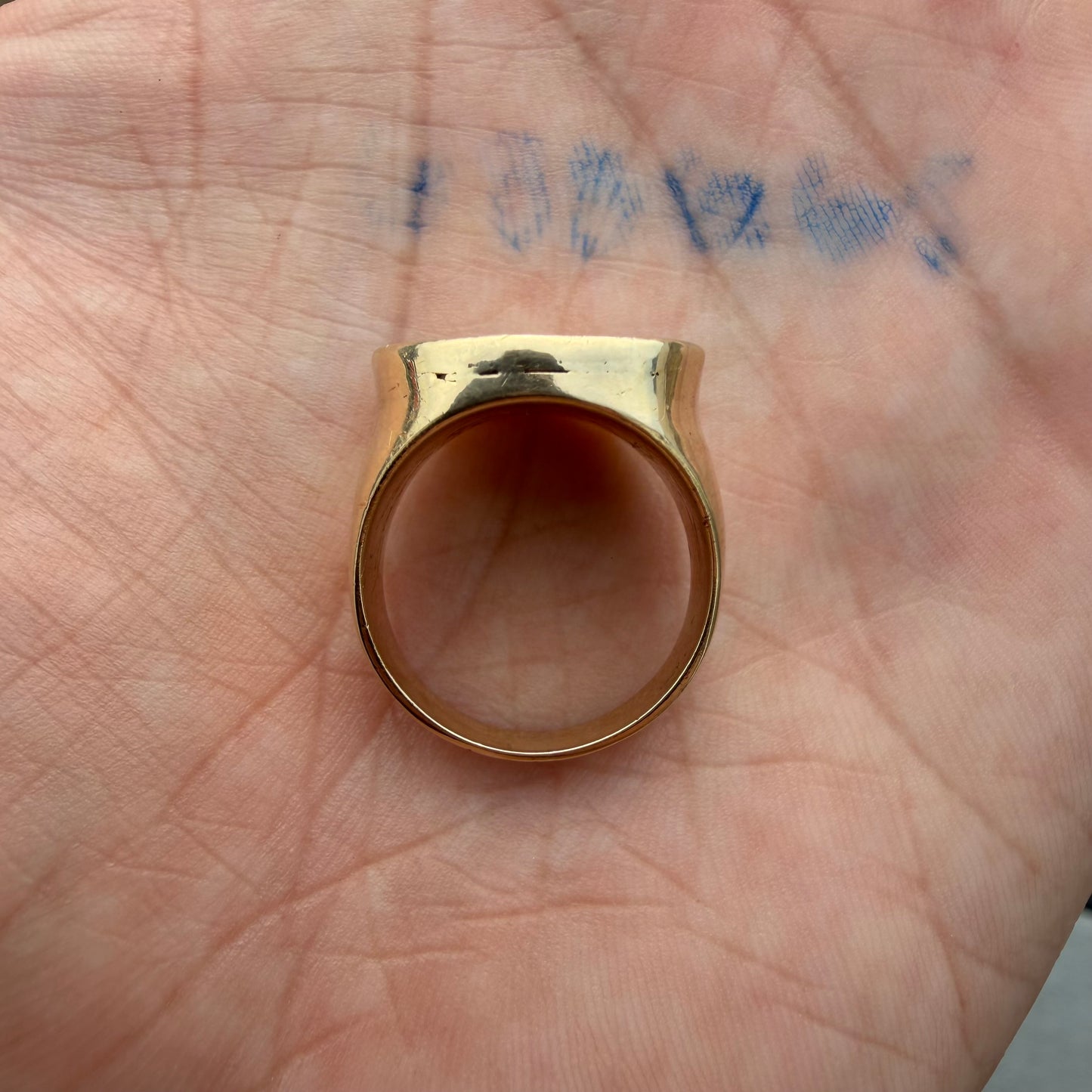 Mid-Century Solid 14k Yellow Gold Mexican $2.5 Peso Gold Coin Ring (6)