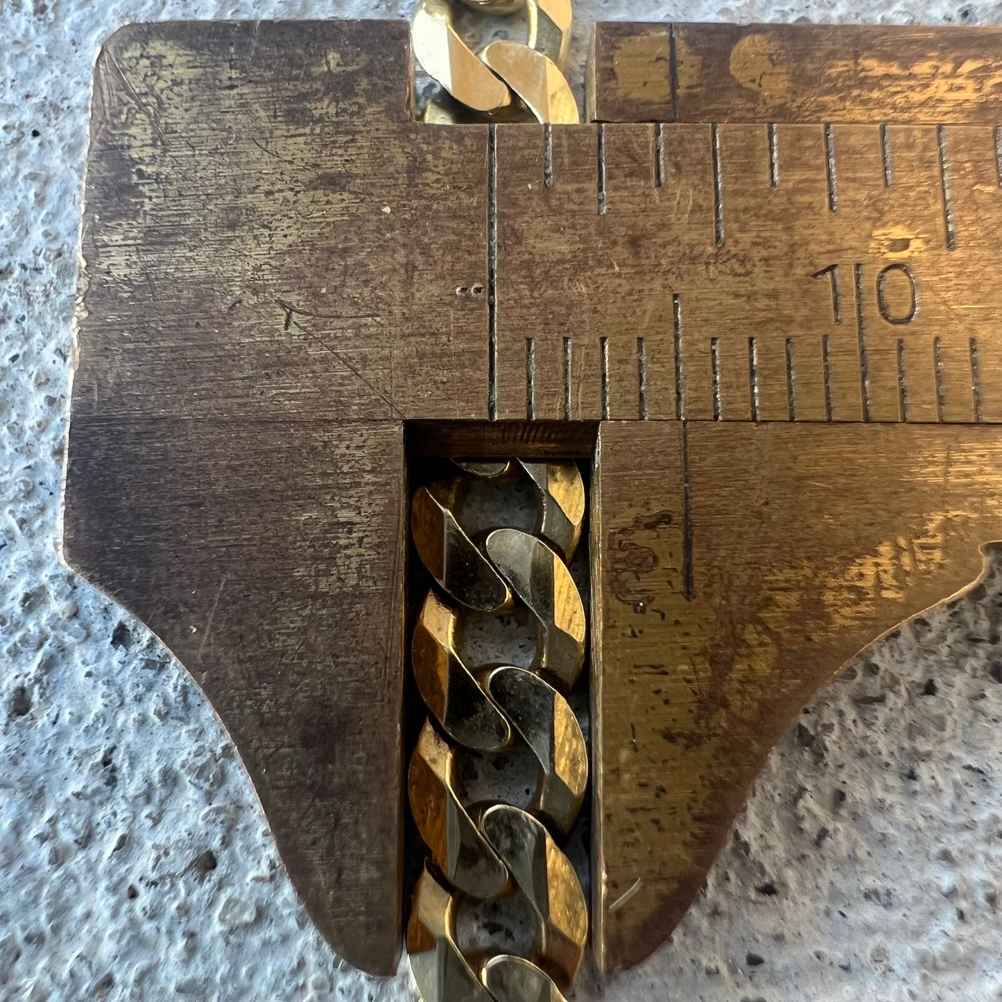 Vintage Solid 14k Beveled Edge Cuban/Curb Link Necklace (22”)
