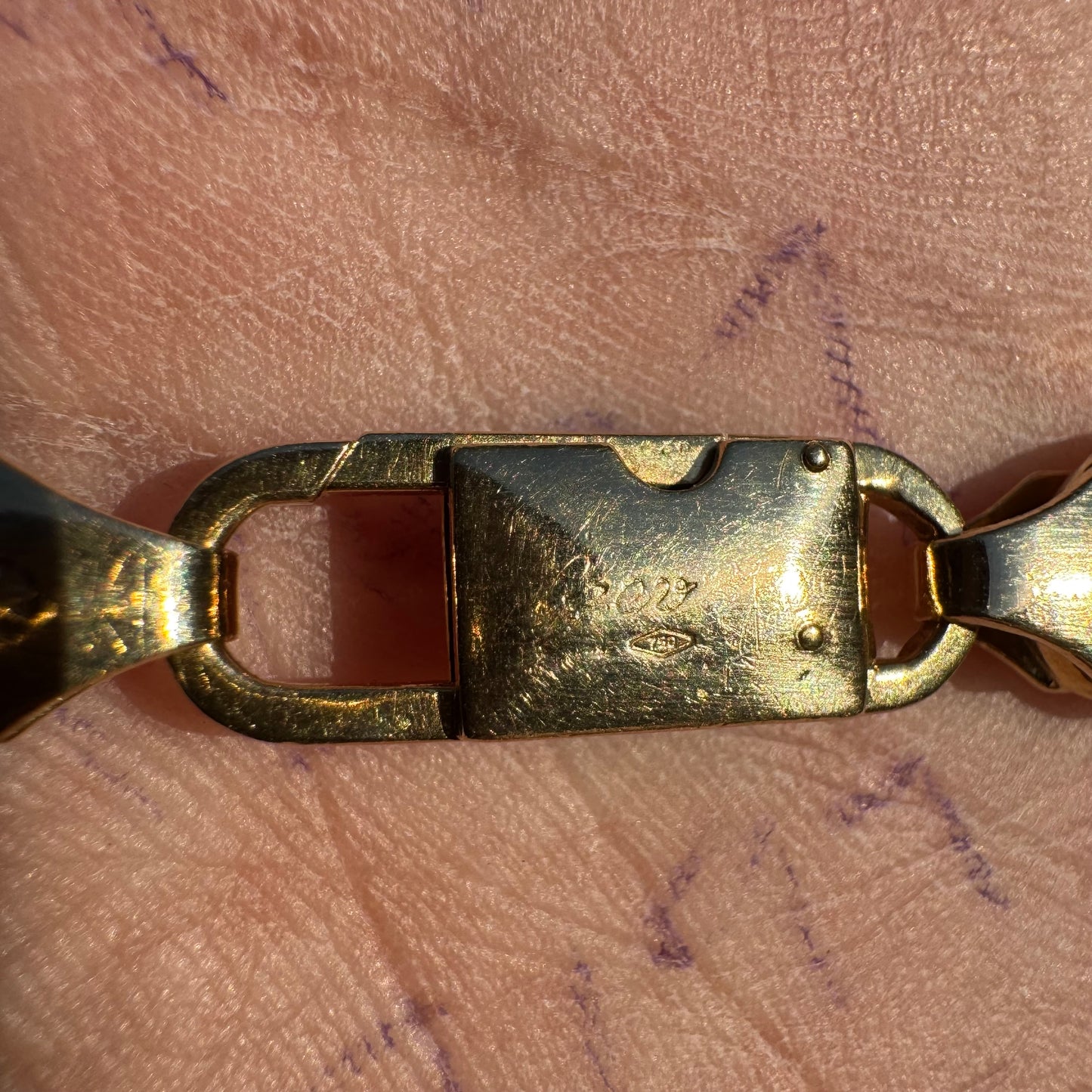 Vintage Solid 18K Italian Yellow Gold Heavyweight Cuban Link Bracelet By Fratelli Chini (8.75”)