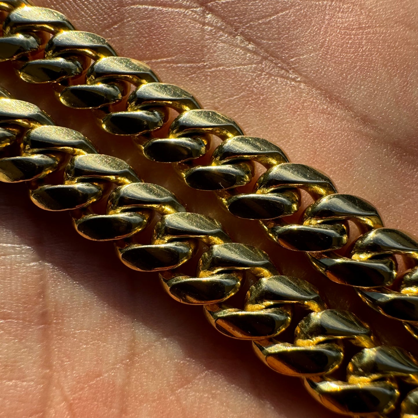 Brand New Handmade Solid 14k Yellow Gold Heavyweight Miami Cuban Link Necklace (22”)