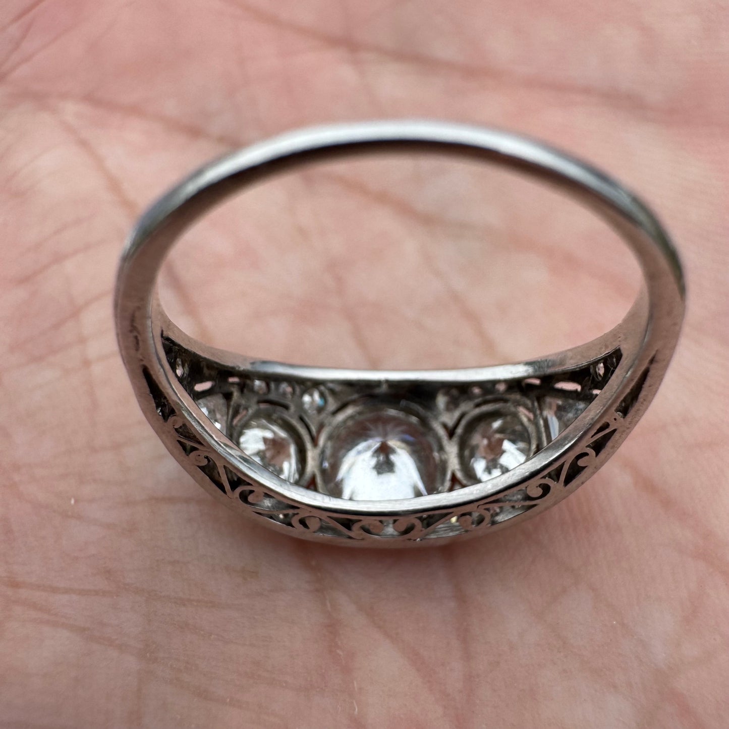 Antique Platinum 2.50ctw Natural Old Cut Diamond Ring (8)