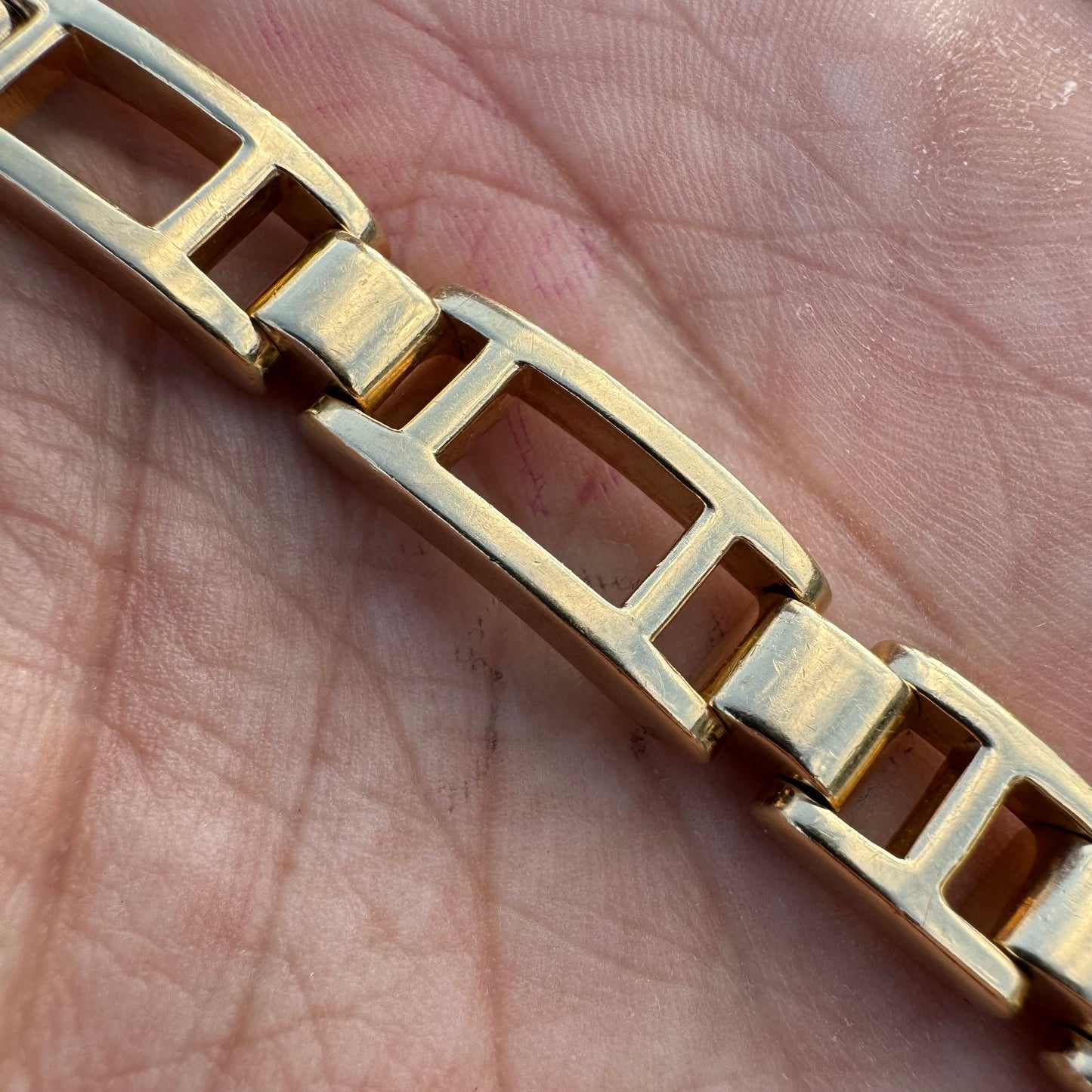 1980’s Solid 14k Yellow Gold 1.0ctw Natural Diamond Black Onyx Heavyweight Bracelet (7.5”)