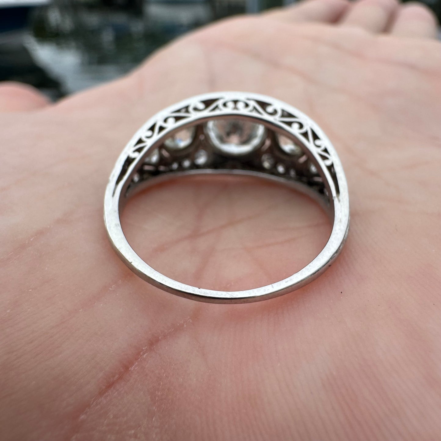 Antique Platinum 2.50ctw Natural Old Cut Diamond Ring (8)