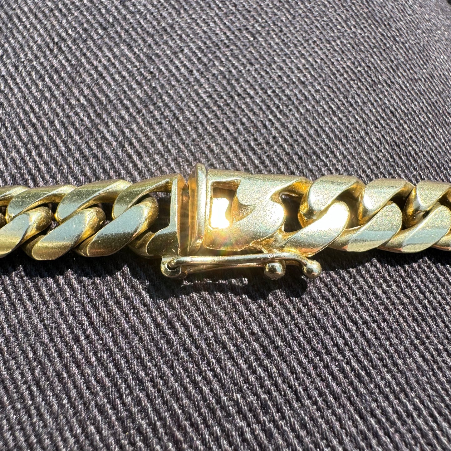 Vintage Solid 14k Yellow Gold Heavyweight Miami Cuban Necklace (20.25”)