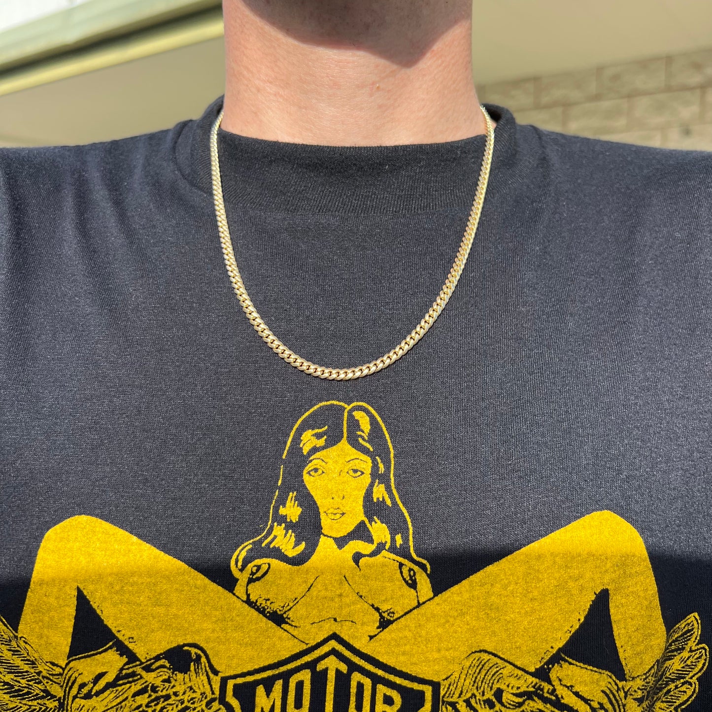 Solid 14k Yellow Gold Italian Made Miami Cuban Link Necklace (20”)