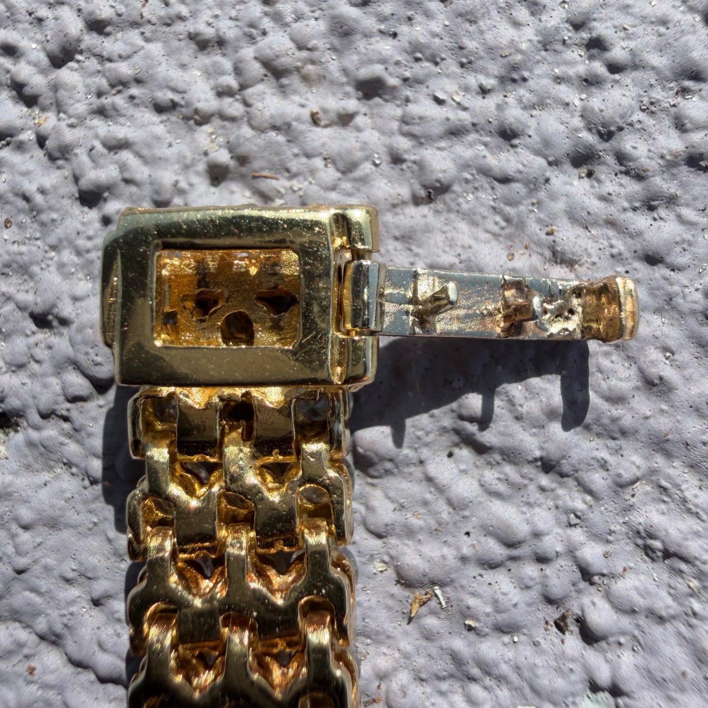 Vintage Solid 14k Yellow Gold 8.85ctw Natural Diamond 3 Row Tennis Bracelet (7.5”)