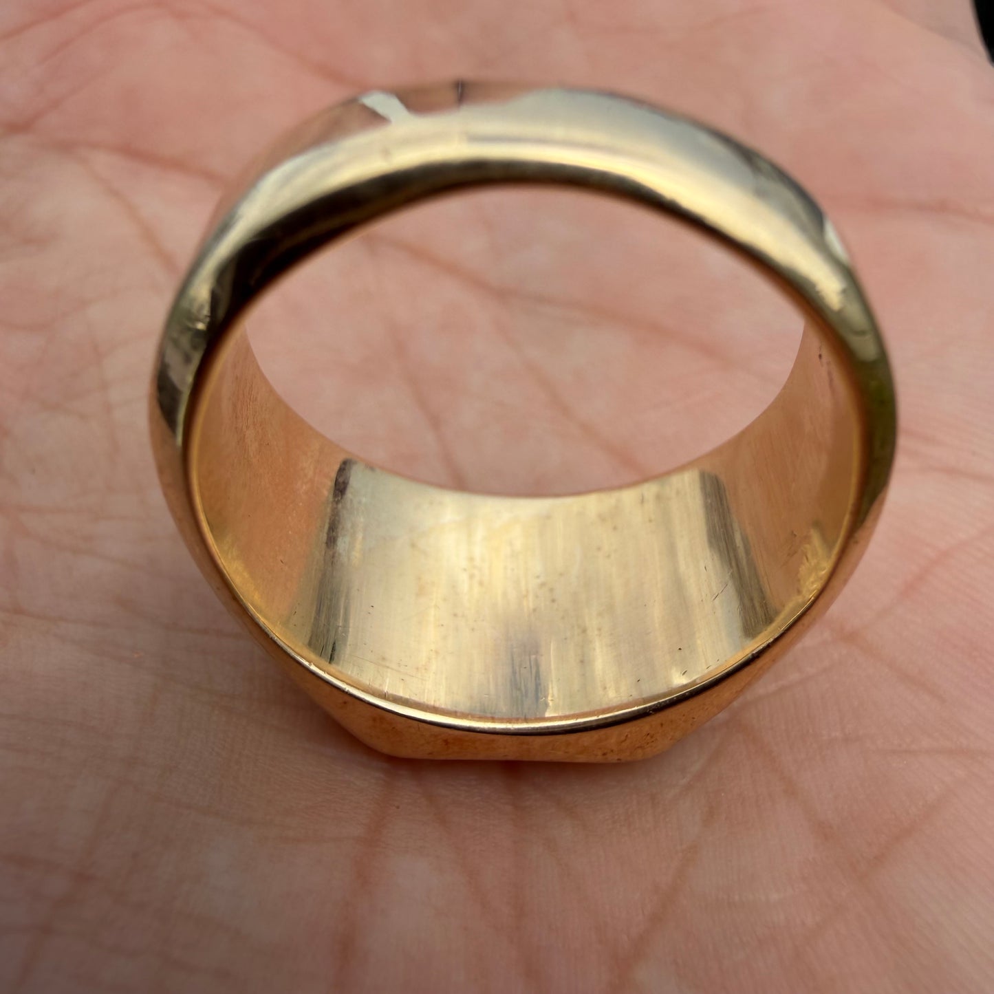Vintage Solid 14k Yellow Gold Raw 22k Nugget Gold Bearing Quartz Signet Ring (10)