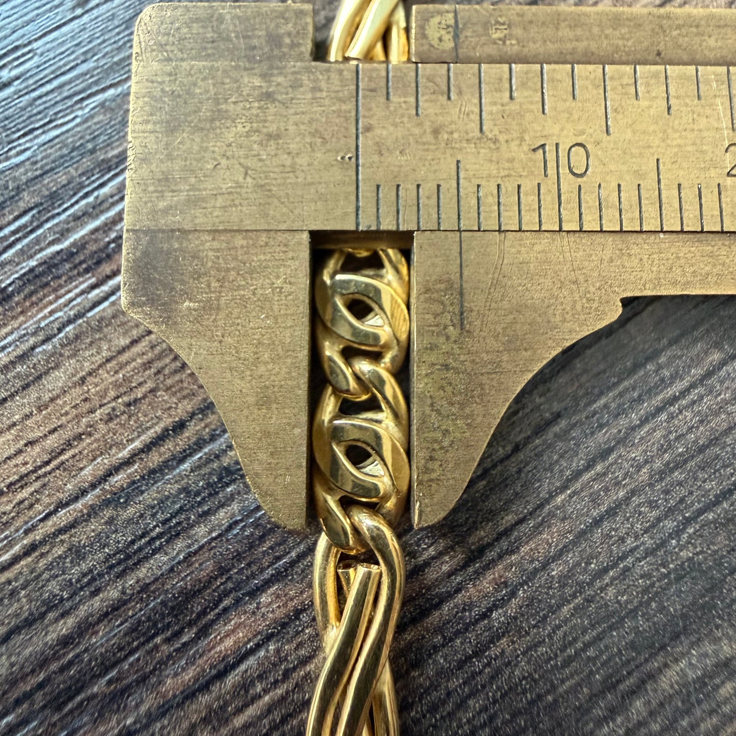Vintage Italian Designer 18k Yellow Gold Tony Soprano Style Mariner Link Necklace (24”)