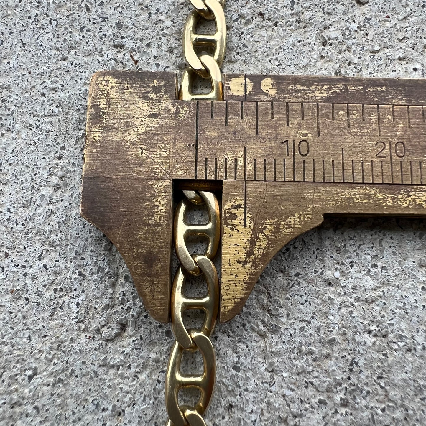 1970’s Solid 14k Yellow Gold OG Classic Style Mariner Link Necklace (18.5”)