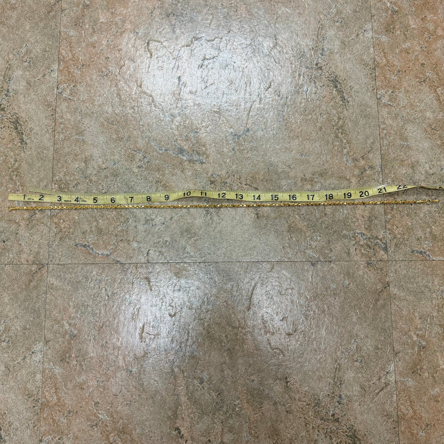 Vintage Solid 22K Yellow Gold Heavyweight Diamondcut Rope Chain Necklace (24”)