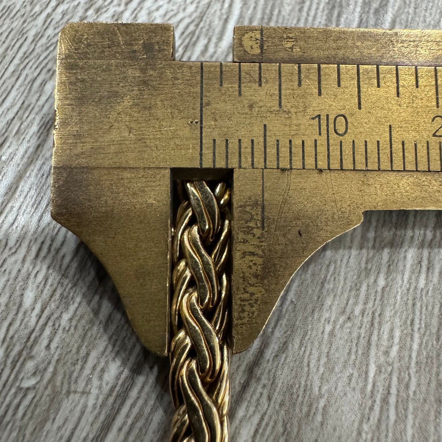 Vintage Tiffany & Co. 14k Yellow Gold Tapered Weaved Byzantine Link Necklace (16.25”)