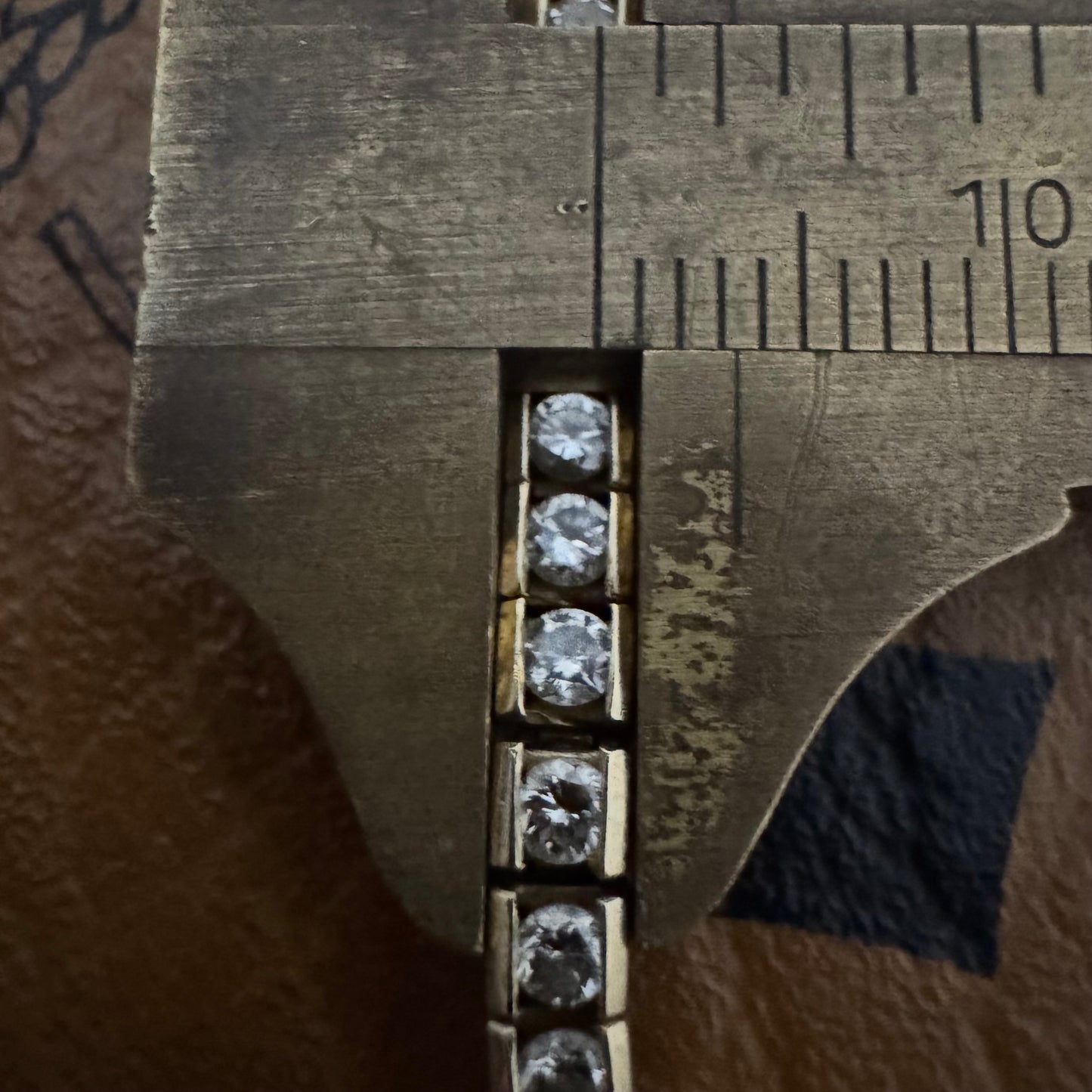 Vintage Solid 14k Yellow Gold 3.5ctw Natural Diamond Tennis Bracelet (6.75”)