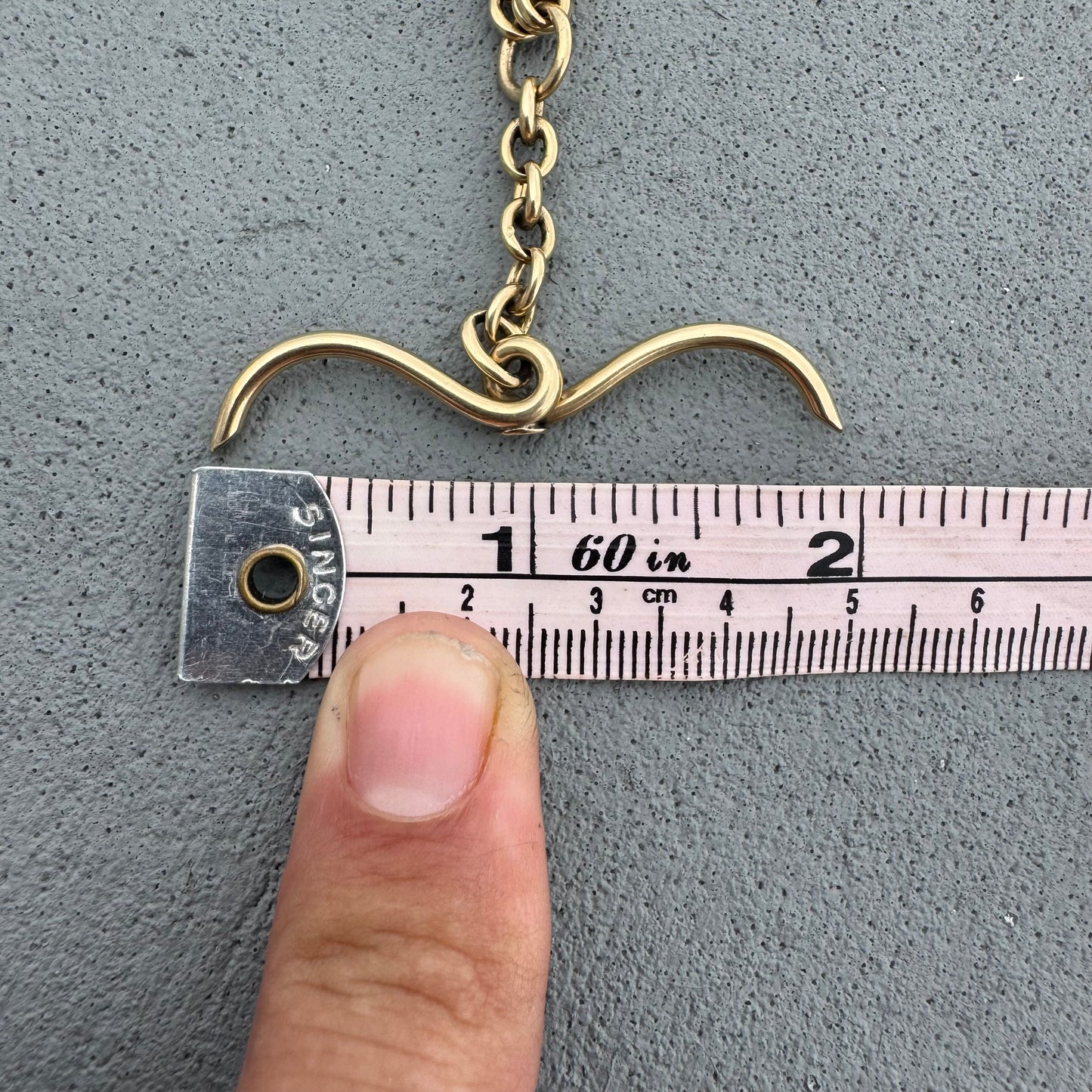 Antique Solid 14k Yellow Gold Double Dog Clip Curb Link Albert Watch Chain Necklace (21”)