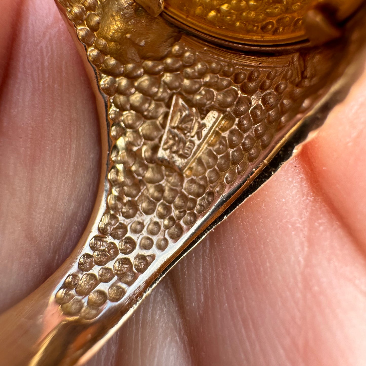 Vintage 24k Gold Credit Suisse Coin 14k Nugget Ring (8.75)