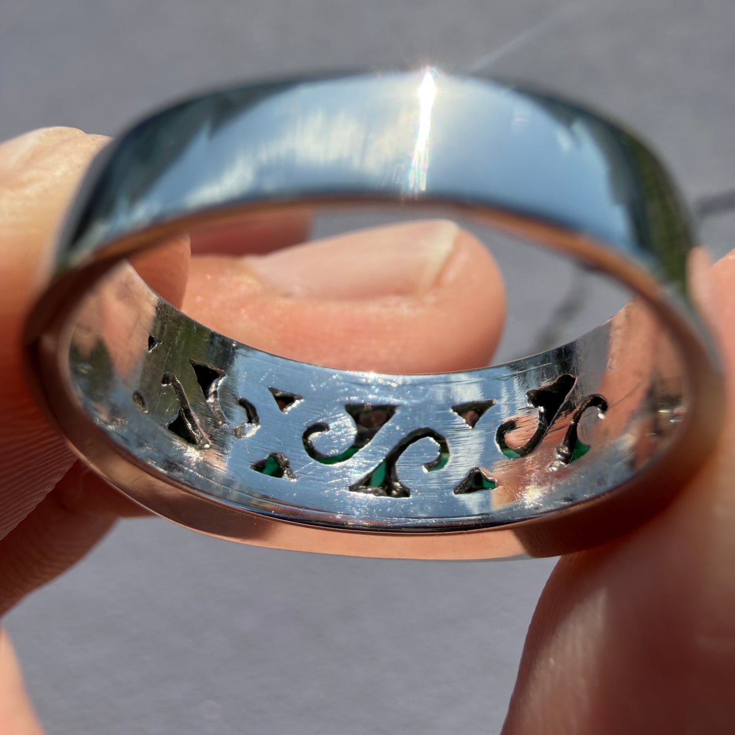 1980’s New Old Stock Solid Platinum 2.5ctw Natural Colombian Emerald and VS Diamond Ring (7.75)