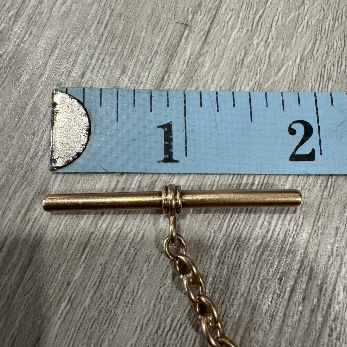 Antique Solid 14k Yellow Gold Double Albert Curb Link Watch Chain Necklace (20.5”)