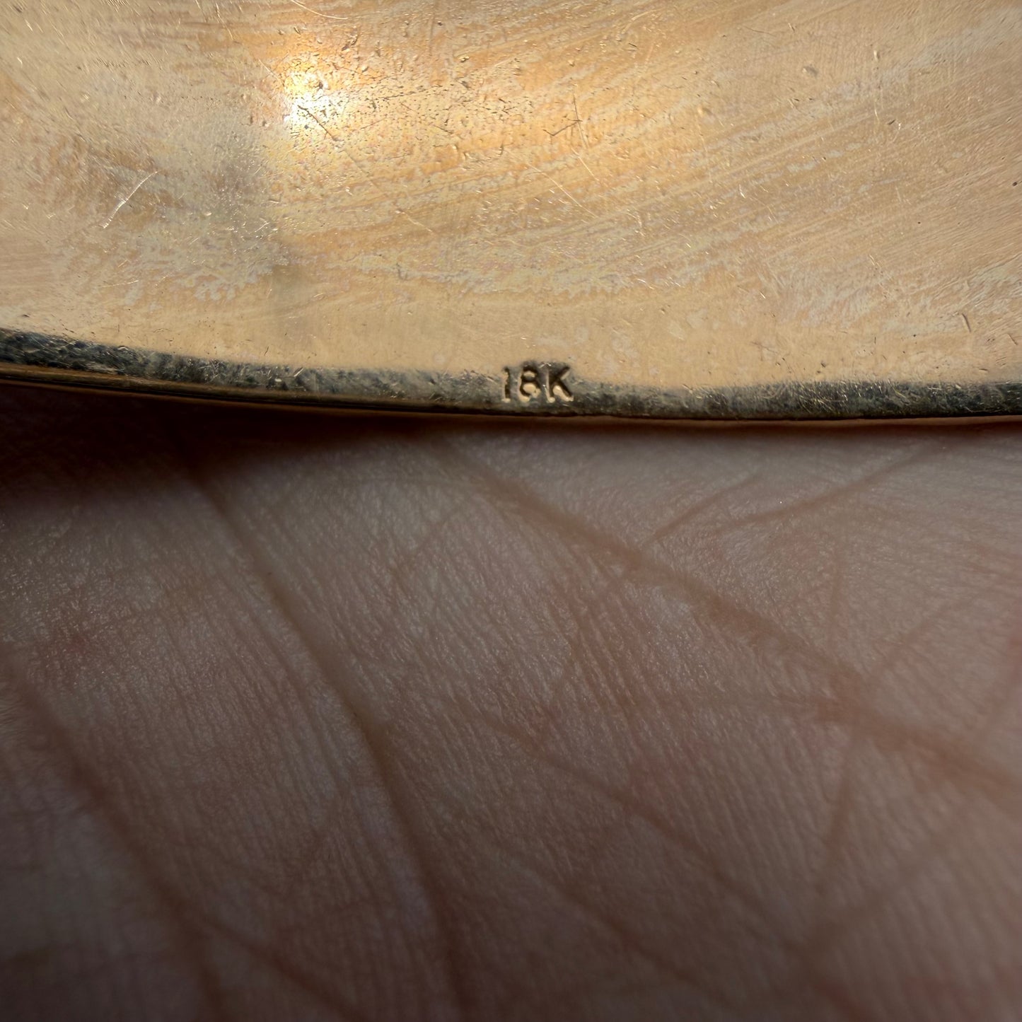 Vintage Solid 18k Yellow Gold Custom Made Heavyweight Harley-Davidson Curb Link ID Bracelet (7.25”)