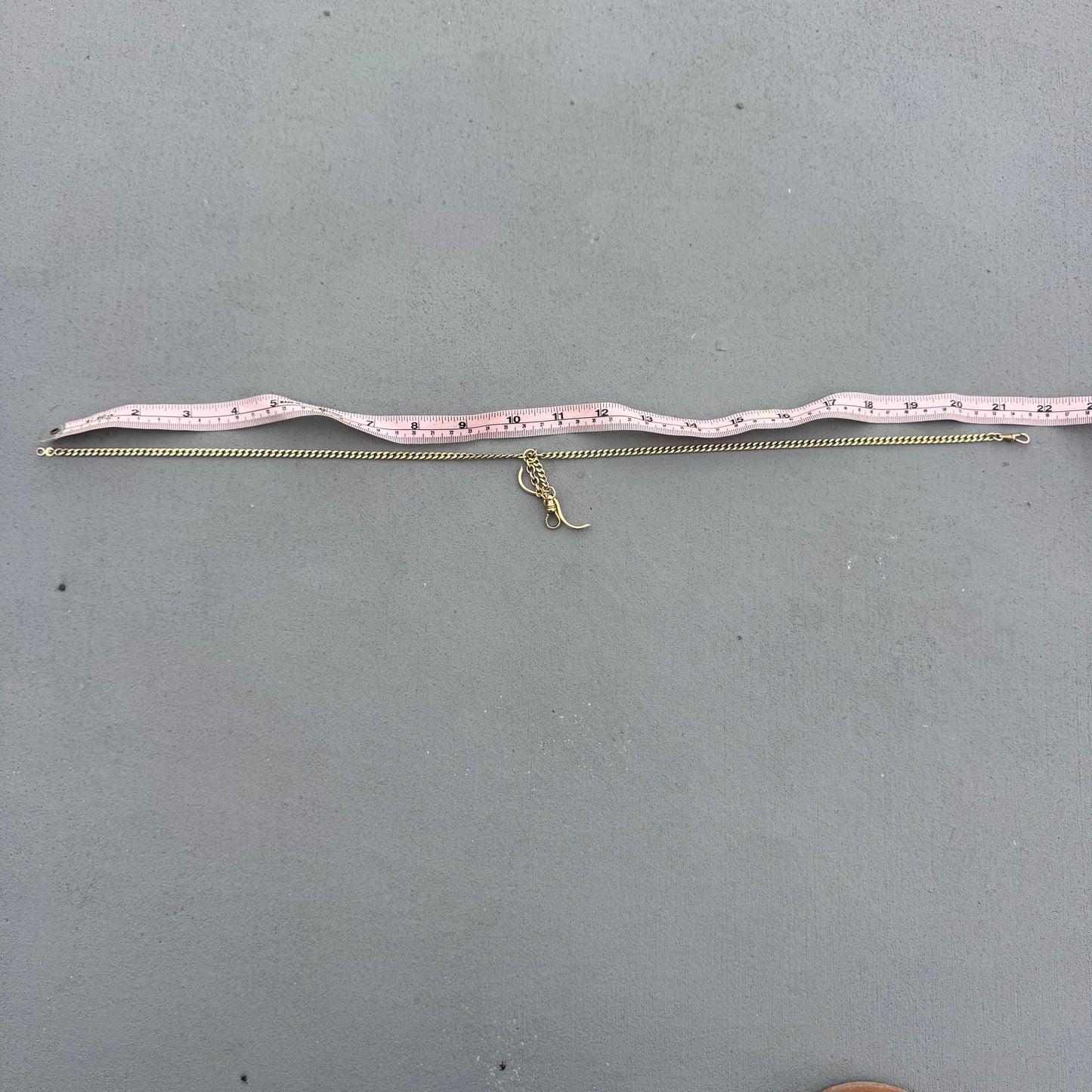 Antique Solid 14k Yellow Gold Double Dog Clip Curb Link Albert Watch Chain Necklace (21”)